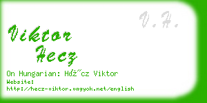 viktor hecz business card